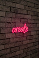 Decoratiune luminoasa LED, Create, Benzi flexibile de neon, DC 12 V, Roz