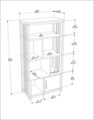 Corp biblioteca, Zena Home, Valero, 60x120x29.6 cm, PAL, Alb / Antracit