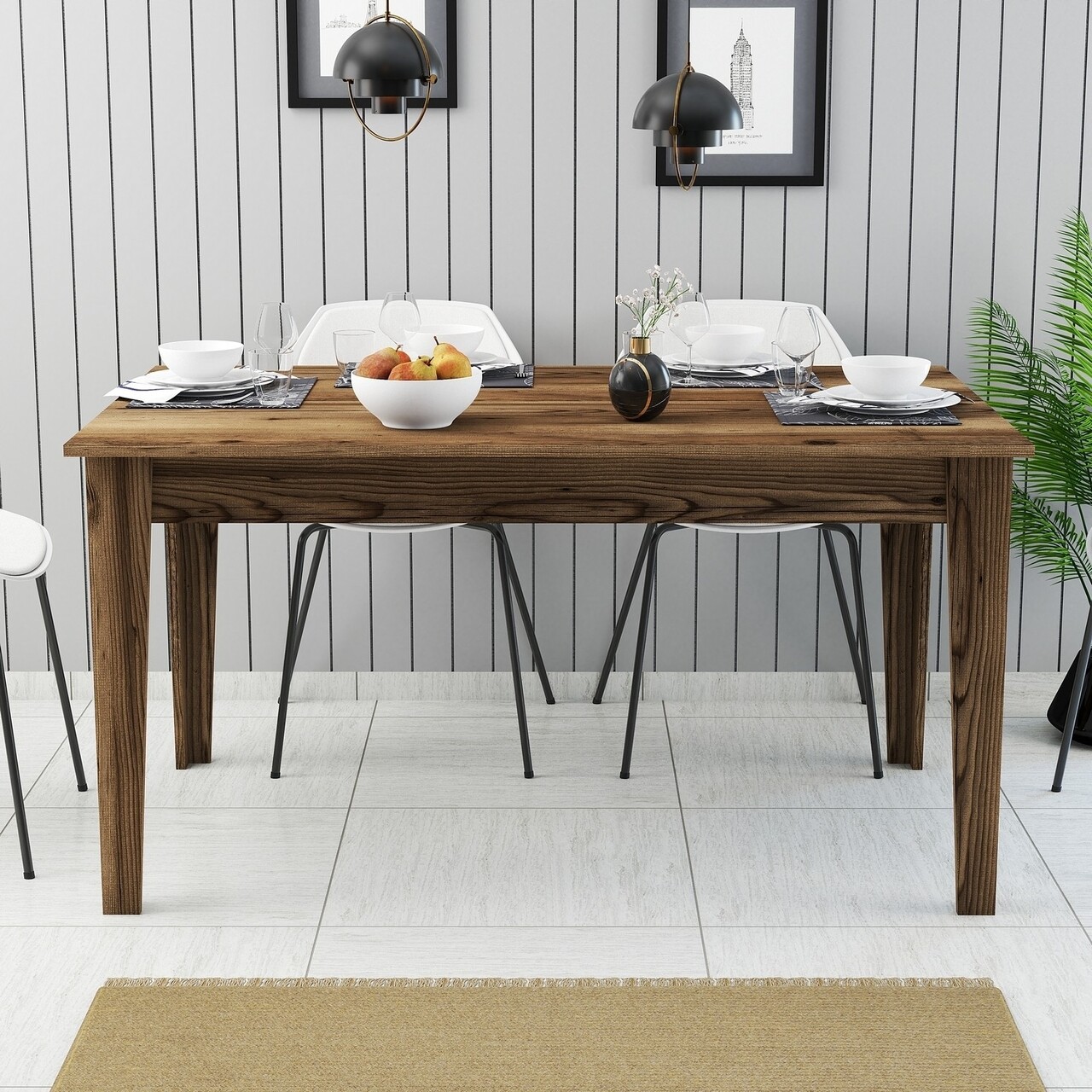 Masa dining, Hommy Craft, Milan 516, 145 x 75 x 88 cm, pal melaminat, nuc - 1 | YEO