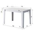 Masa dining T1-1521, Gauge Concept, 110x72x74, PAL, marmura/stejar