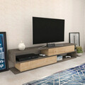 Comoda TV, Retricy, Cortez, 160x35.3x38.6 cm, PAL, Wenge / Stejar