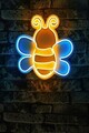 Decoratiune luminoasa LED, Maya The Bee,  Benzi flexibile de neon, DC 12 V, Albastru/Galben