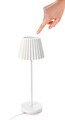 Lampa LED de exterior Artika, Bizzotto, 12.5x36 cm, cu baterie reincarcabila, otel acoperit cu pulbere, alb