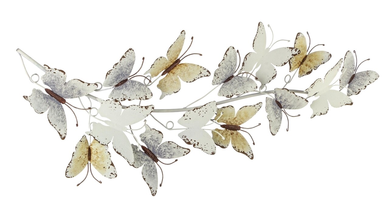 Decoratiune de perete, Mariposa, Bizzotto, 30x81 cm, otel