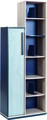 Corp biblioteca, Çilek, Trio Bookcase With Storage, 69x192x32 cm, Multicolor