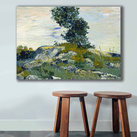 Tablou decorativ, 70100VANGOGH019, Canvas , Lemn, Multicolor