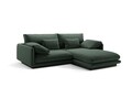 Coltar dreapta 3 locuri, Torino-211, Micadoni Home, 220x170x83 cm, tesatura structurata chenille, verde muschi