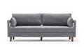 Canapea Comfort Sofa, Balcab Home, 3 locuri, 208x80x80 cm, gri