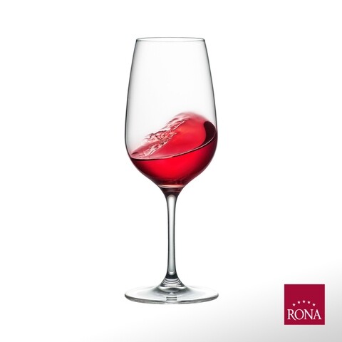 Set 6 pahare pentru vin rosu, Rona, Prestige, 570 ml, sticla, transparent