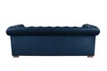 Canapea extensibila Oxford Chesterfield, 88x216x75 cm, 3 locuri, Dark Blue