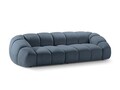 Canapea 4 locuri, Diana-192, Micadoni Home, 294x114x72 cm, catifea structurata, albastru jeans