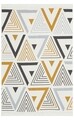 Covor Kilim cu 2 fete, Arya 18 Yellow/Grey, Baketo, 100% bumbac reciclat, 80x300 cm