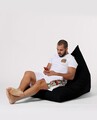 Fotoliu puf, Bean Bag Ferndale, Pyramid Bed, 145 cm, poliester impermeabil, negru