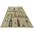 Covor pentru bucatarie Zara Cooking, Decorino, 80x150 cm, polipropilena, bej