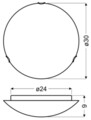 Plafoniera Circle, Candellux, 30 x 9 cm, 1 x E27, 60W