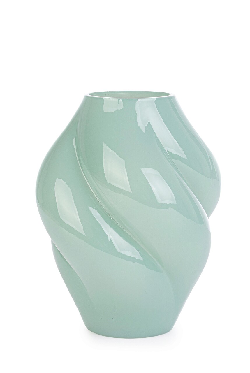 Vaza Daven, Bizzotto, 16x20 cm, sticla, verde