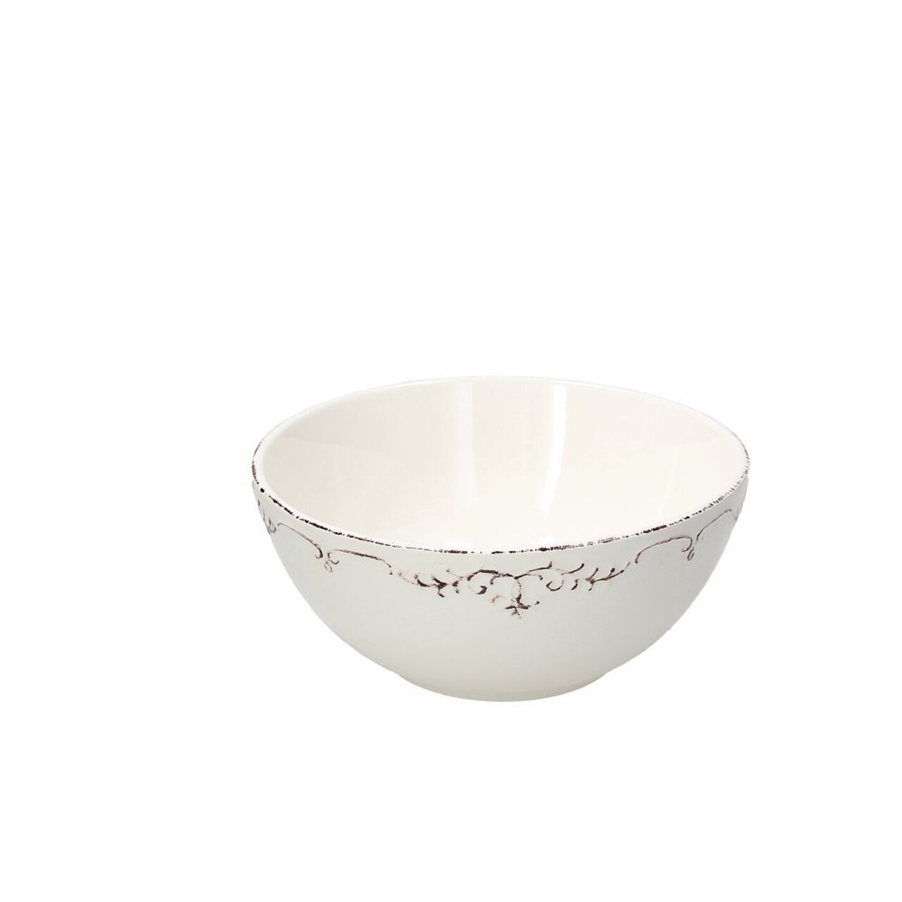 Bol, Tognana, Shabby Siena, 16 cm Ø, 720 ml, ceramica, alb