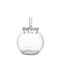 Zaharnita cu capac si lingura Rasie, Homla, 9x8 cm, sticla borosilicata/inox, transparent/argintiu