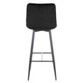 Scaun de bar Chic H-1 Velvet, Signal, 45x37x109 cm, catifea/otel, negru