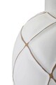 Lampa de masa, Lines, Mauro Ferretti, 1 x E27, 40W, Ø35 x 60 cm, polirasina/fier/textil, alb antic/maro