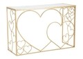 Consola Heart, Mauro Ferretti, 120x43x80 cm, fier, auriu