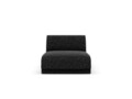 Modul canapea 1 loc fara cotiere, Miley, Micadoni Home, BL, 85x75x74 cm, poliester chenille, negru