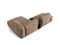 Coltar modular dreapta 2 locuri, Martina-120, Micadoni Home, 285x176x75 cm, catifea, bej inchis