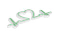 Decoratiune luminoasa LED, Love Rhythm, Benzi flexibile de neon, DC 12 V, Verde