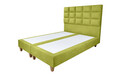 Pat matrimonial, Stockholm, Cubic E, 180x200 cm, saltea tip Pocket, topper memory, Verde