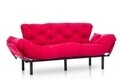 Canapea extensibila Nitta Triple, Futon, 3 locuri, 225x70 cm, metal, fucsia