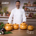 Oala cu capac 6 L, ORIGINI by Chef Nicolai Tand, Cooking by Heinner, ceramica, portocaliu degrade