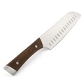 Cutit santoku Muhler, MR-2518SS, 18 cm, inox/lemn de frasin