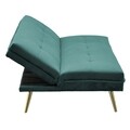 Canapea extensibila Beatrice, InArt, 180x87x86 cm, catifea, verde inchis