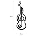 Decoratiune de perete, Melody Violin, Metal, Dimensiune: 29 x 1,5 x 84 cm, Negru