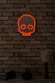 Decoratiune luminoasa LED, Skull, Benzi flexibile de neon, DC 12 V, Rosu