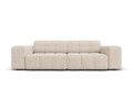 Canapea 3 locuri, Jennifer-140, Micadoni Home, 204x102x70 cm, tesatura chenille din poliester, bej