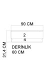 Masuta de cafea ALSACE1, Gauge Concept, 90x60x32 cm, aluna/negru