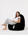 Fotoliu puf, Bean Bag, Ferndale Drop L, 80 x 80 cm, poliester impermeabil, negru