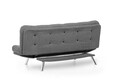 Canapea extensibila Misa Sofabed, Futon, 3 locuri, 198x128 cm, metal, gri