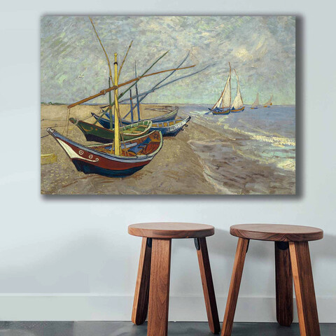 Tablou decorativ, 70100VANGOGH013, Canvas , Lemn, Multicolor