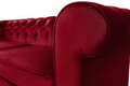 Canapea Oxford Chesterfield, 93x183x75 cm, 2 locuri, Rosu