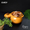 Oala cu capac 4.5 L, ORIGINI by Chef Nicolai Tand, Cooking by Heinner, ceramica, portocaliu degrade