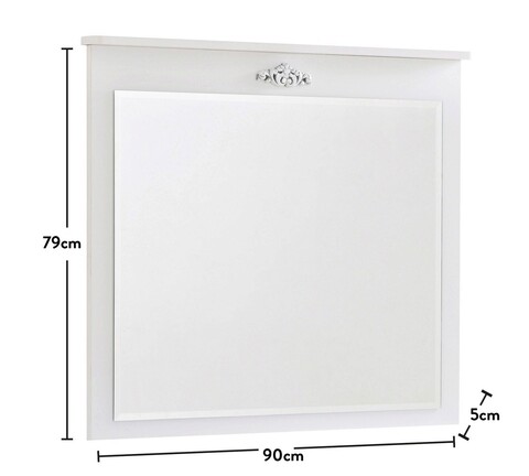 Oglinda decorativa, Çilek, Romantica Mirror, 90x79x5 cm, Multicolor