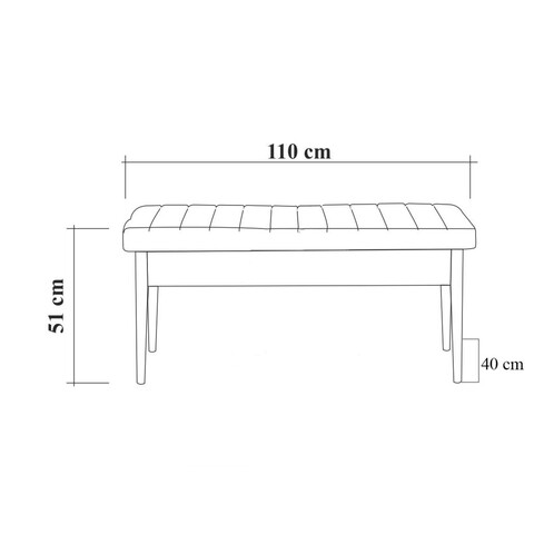 Bancheta Vina 1053 - Anthracite, Walnut, Vella, 110x40x51 cm