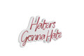 Decoratiune luminoasa LED, Haters Gonna Hate, Benzi flexibile de neon, DC 12 V, Rosu