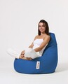 Fotoliu puf, Bean Bag, Ferndale Drop L, 80 x 80 cm, poliester impermeabil, albastru