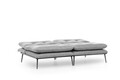 Canapea extensibila Martin Sofabed, Futon, 3 locuri, 180x130 cm, metal, gri