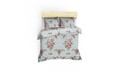 Lenjerie de pat dubla king size, Eponj Home, Alanur 143EPJ41886, 3 piese, amestec bumbac, multicolor