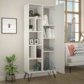 Biblioteca, Decortie, Jedda 855DTE3736, 79 x 190 x 32 cm, pal melaminat, alb