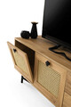 Comoda TV, Kalune Design, Hapsiyas 140, 140x60x40 cm, Stejar / Negru